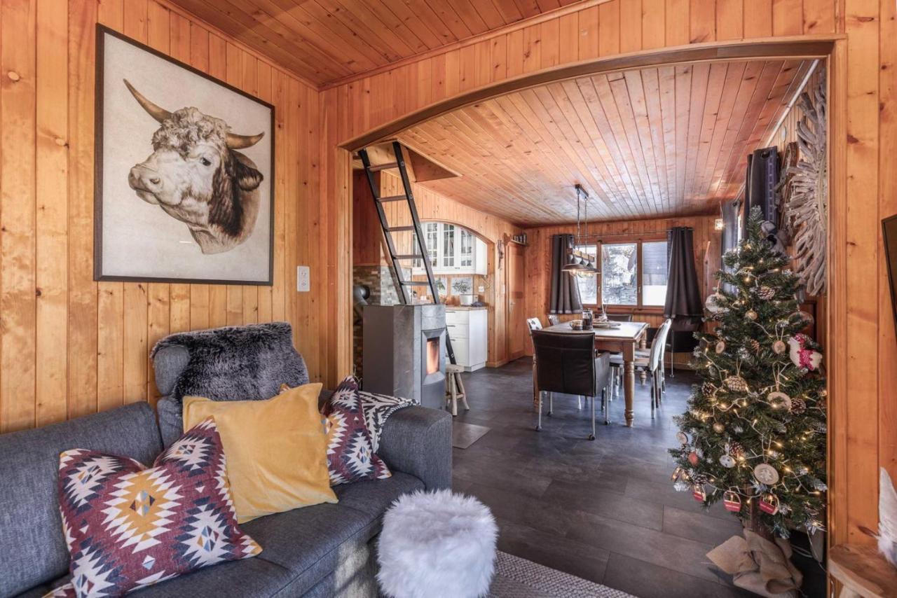 Chalet Noisette Authentic Swiss Chalet Perfect For Families La Tzoumaz Bagian luar foto