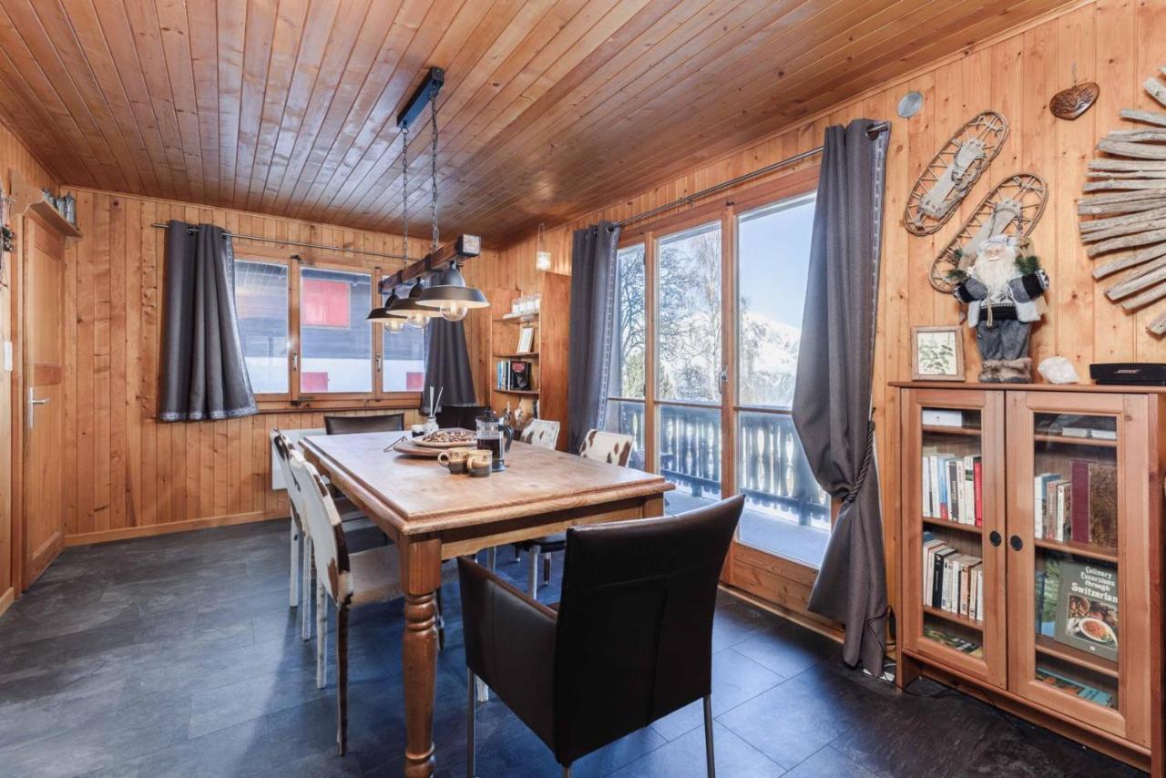 Chalet Noisette Authentic Swiss Chalet Perfect For Families La Tzoumaz Bagian luar foto