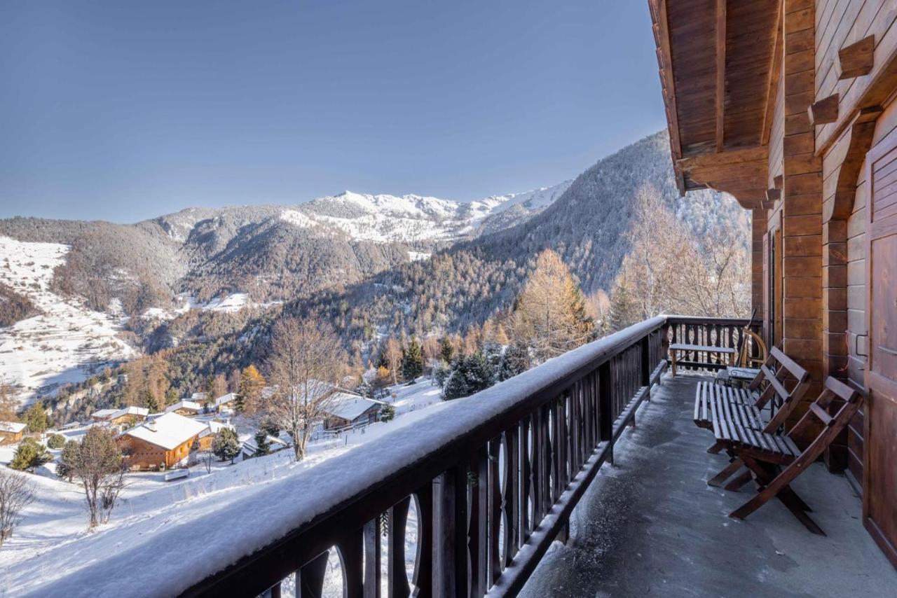 Chalet Noisette Authentic Swiss Chalet Perfect For Families La Tzoumaz Bagian luar foto